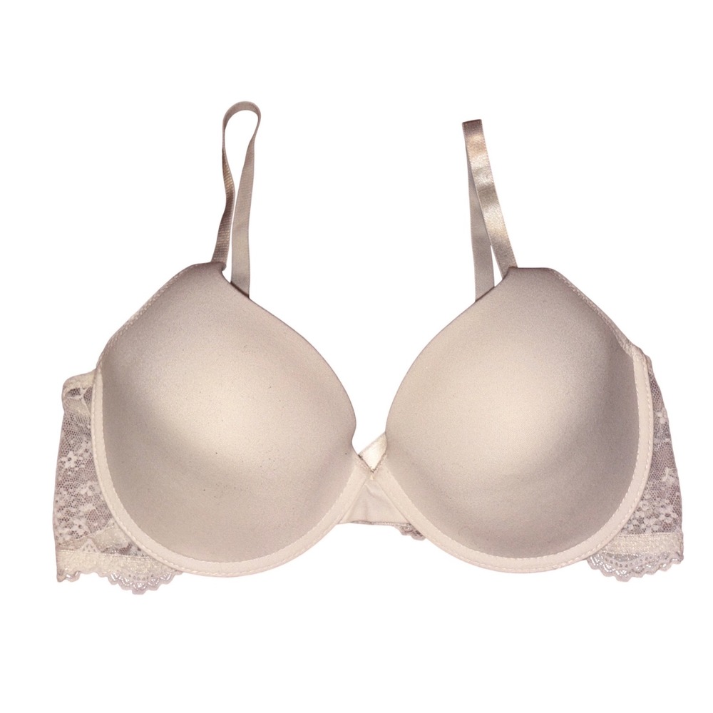 Jessica Simpson Women's White Lace Push Up Bra 36C